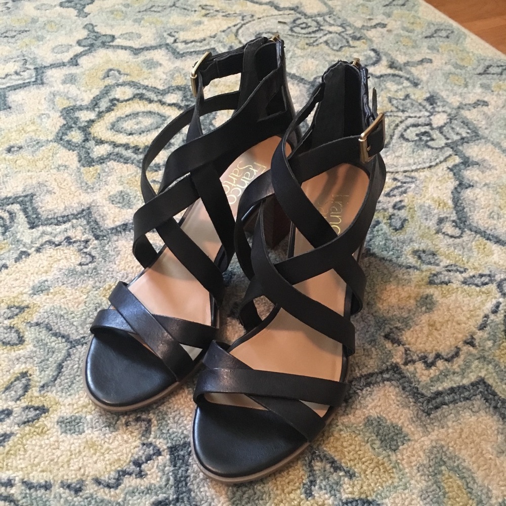 Franco Sarto gladiator block heels